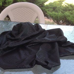 Black Leather emboss Fabric 2 Yards 60"W